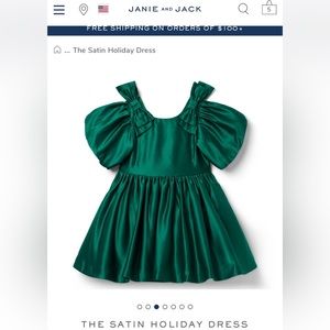 Janie and jack satin holiday dress
